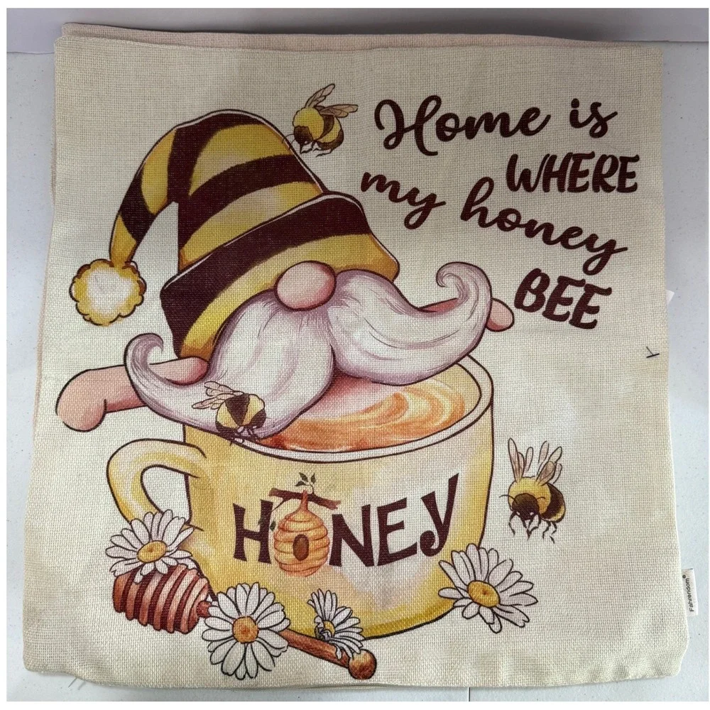 Farmhouse‎ Seasonal Pillow Cover Bundle Bee Pumpkin Fall Spring Zip Covers